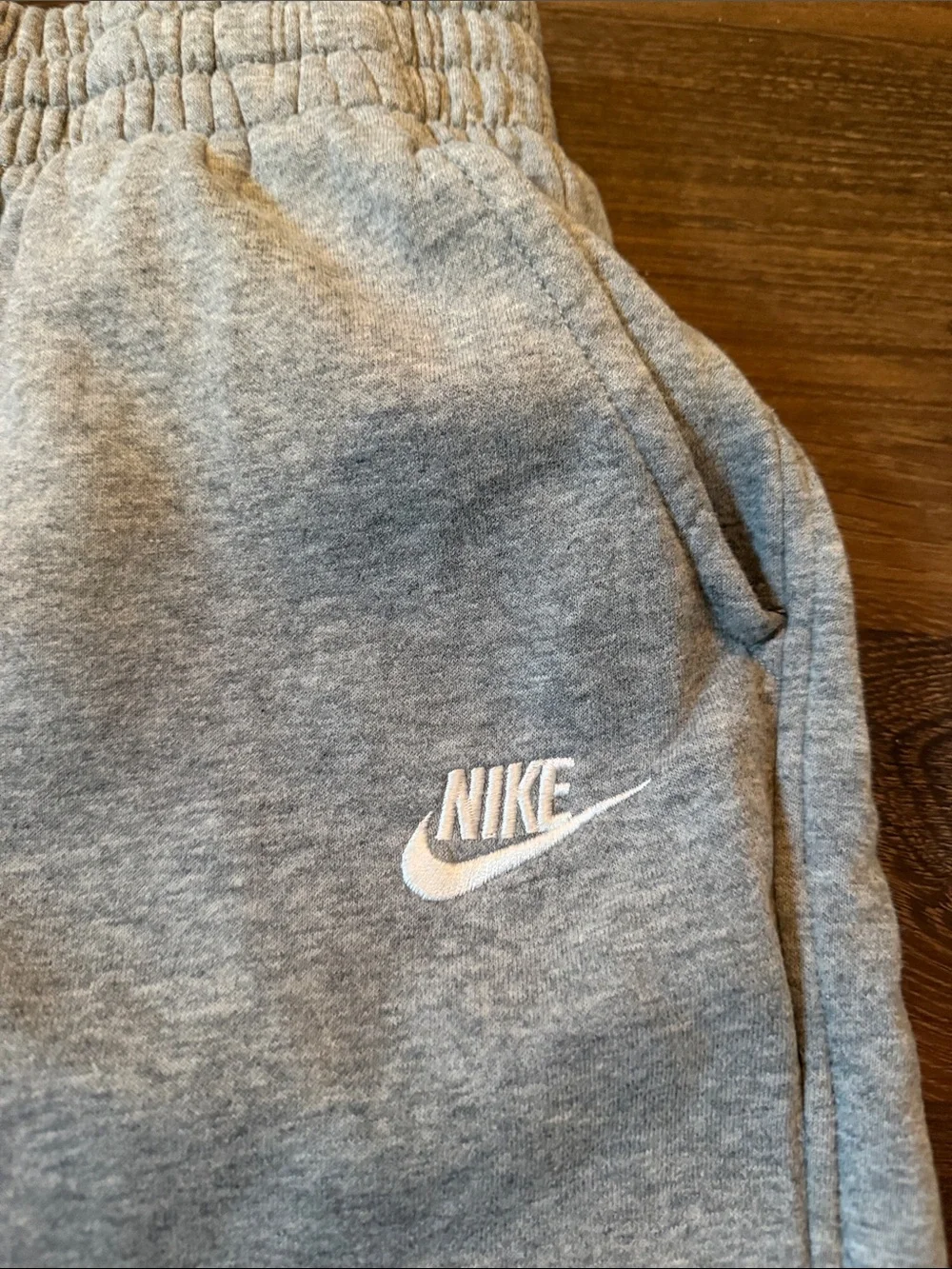 Nike Kids Light Gray Fleece Joggers